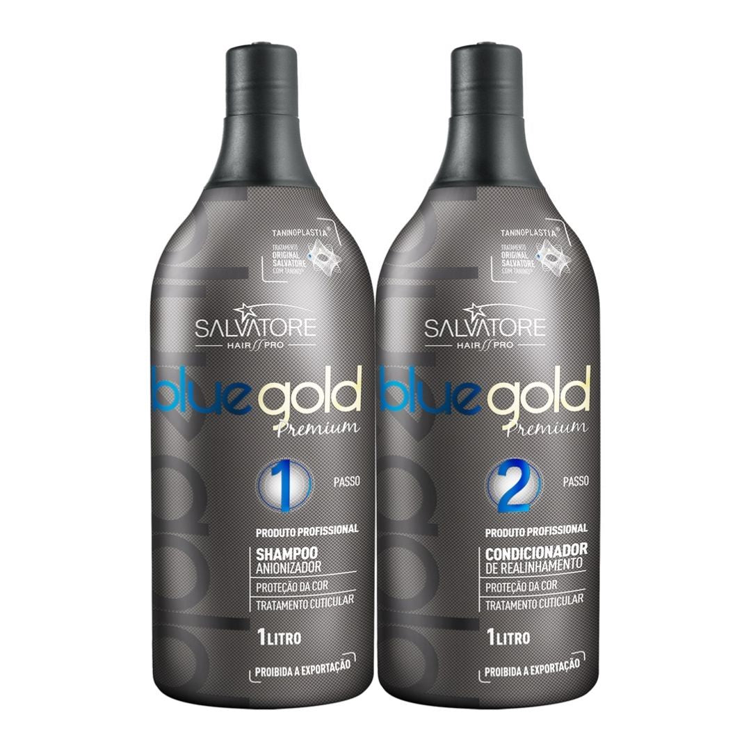 Salvatore Blue Gold Premium Progressive Brush Kit 2x 1L / 2x 33.8 fl oz
