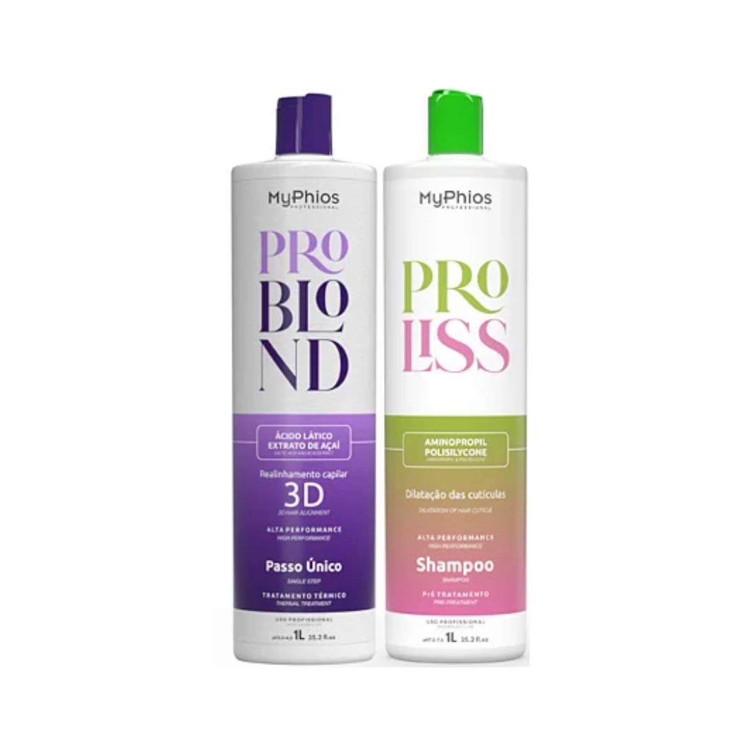 My Phios Shampoo + Pro Blond Progressive Brush Realignment Kit 2x1