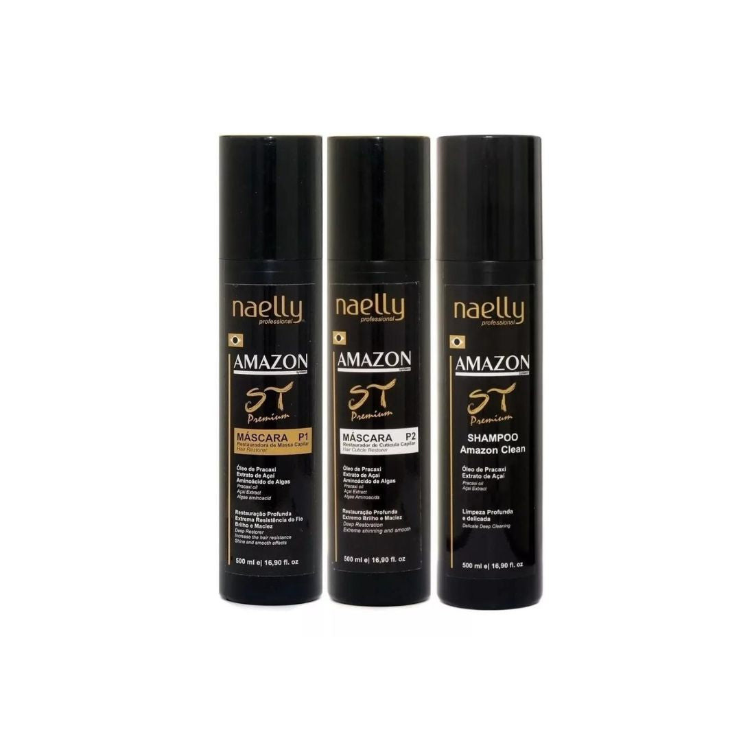 Naelly Amazon ST Hair Semi Definitive Progressive Brush Treatment Kit 3x500ml
