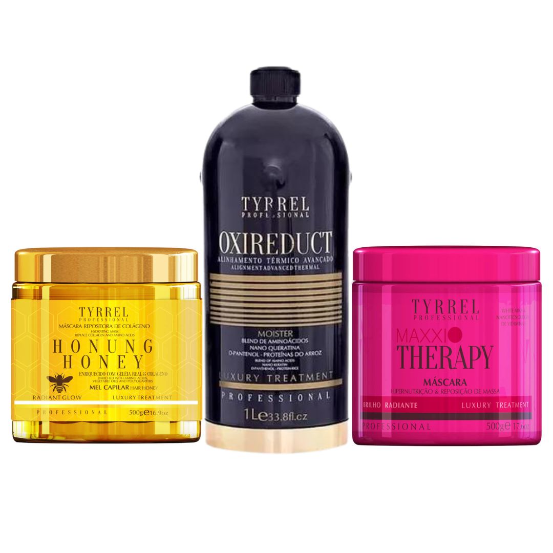 Tyrrel Oxireduct Progressive Brush + Maxxi Therapy + Honung Honey Masks Kit