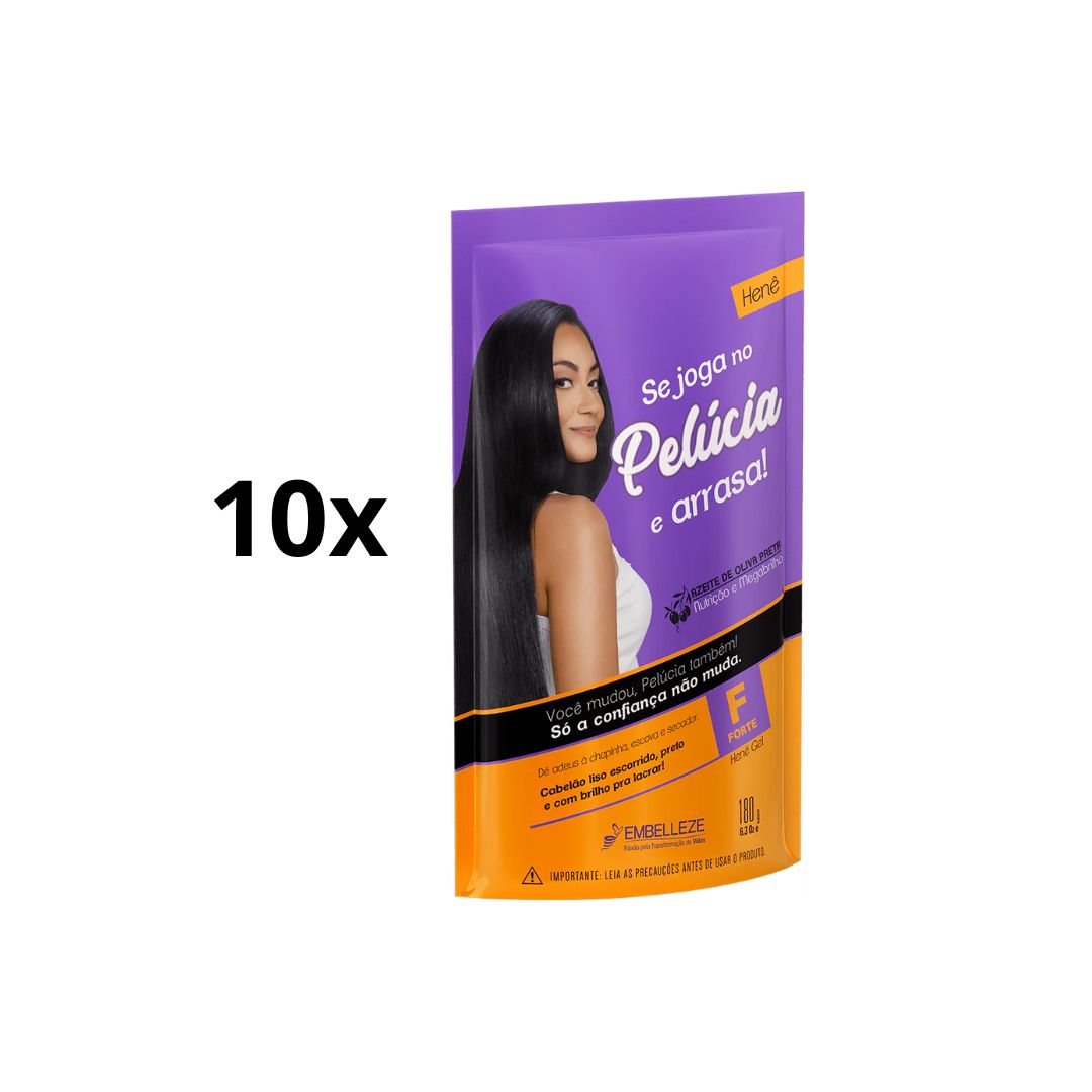 Lot of 10 Semprebella Hene Pelucia Strong Pouch Hair Coloring 180g Embelleze