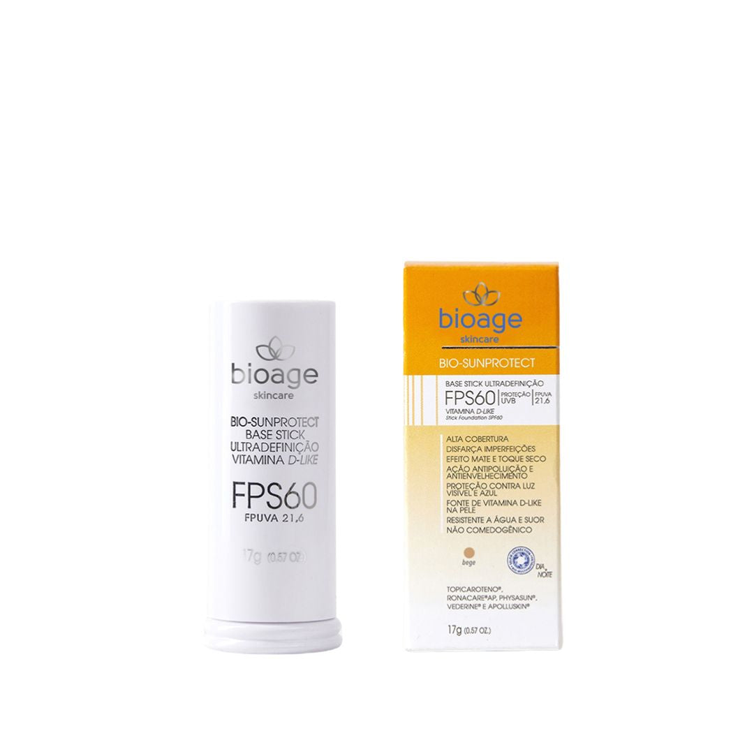 Sunscreen FPS 60 Color Skin Care Beige Base Stick Protection 17g Bioage