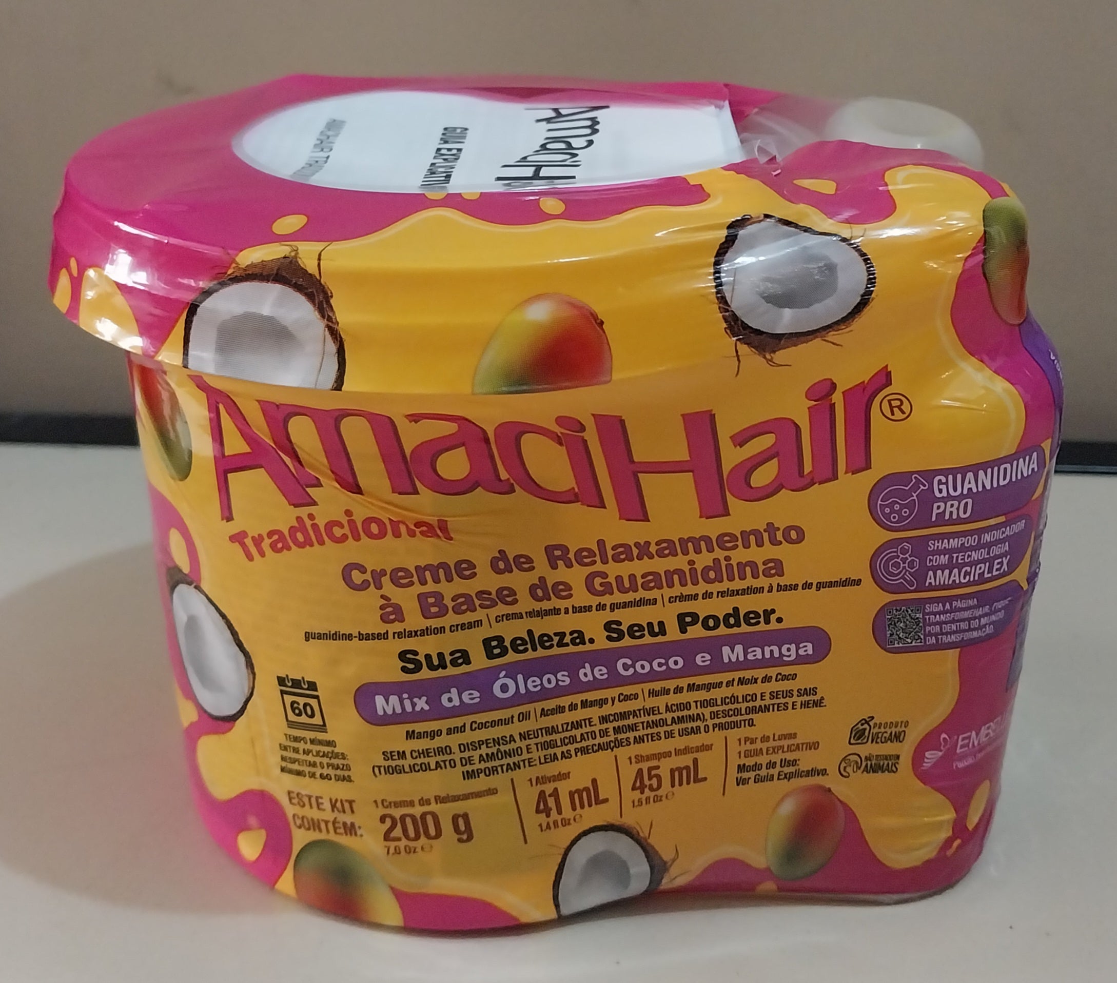 Hair Relaxer Amacihair Shine Straightening Volume Reducer 220g - Embelleze