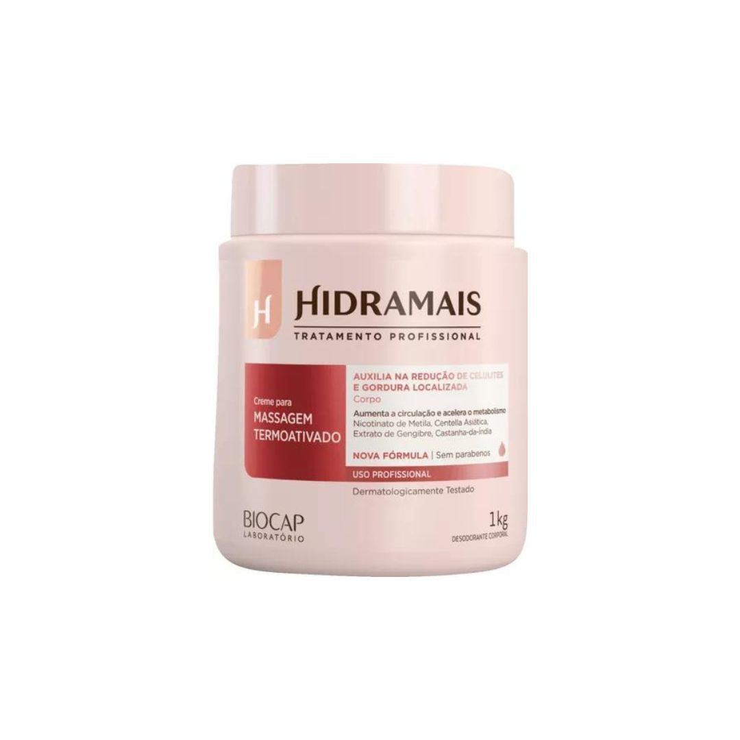 Thermoactivated Massage Body Activating Cream Skin Care 1Kg Hidramais