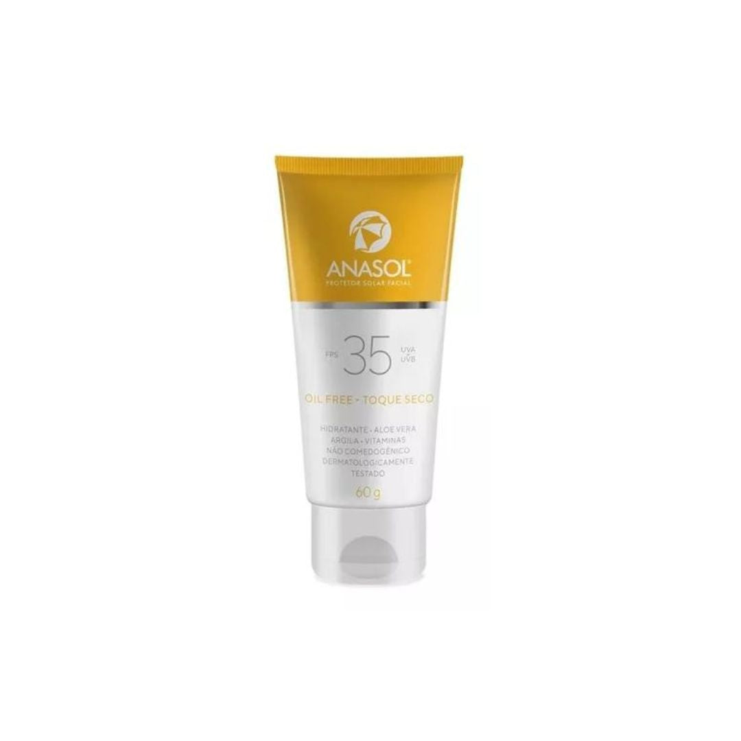 Facial Sunscreen SPF 35 Protection Oil Free Dry Touch Skin Care 60ml Anasol