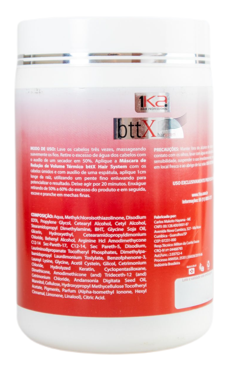 1Ka Brazilian Hair Treatment Bttx Volume Reduction Mask Hair System 1kg - 1Ka