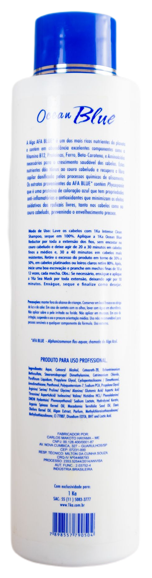 1Ka Brazilian Keratin Treatment Ocean Blue Reductor 1L - 1Ka