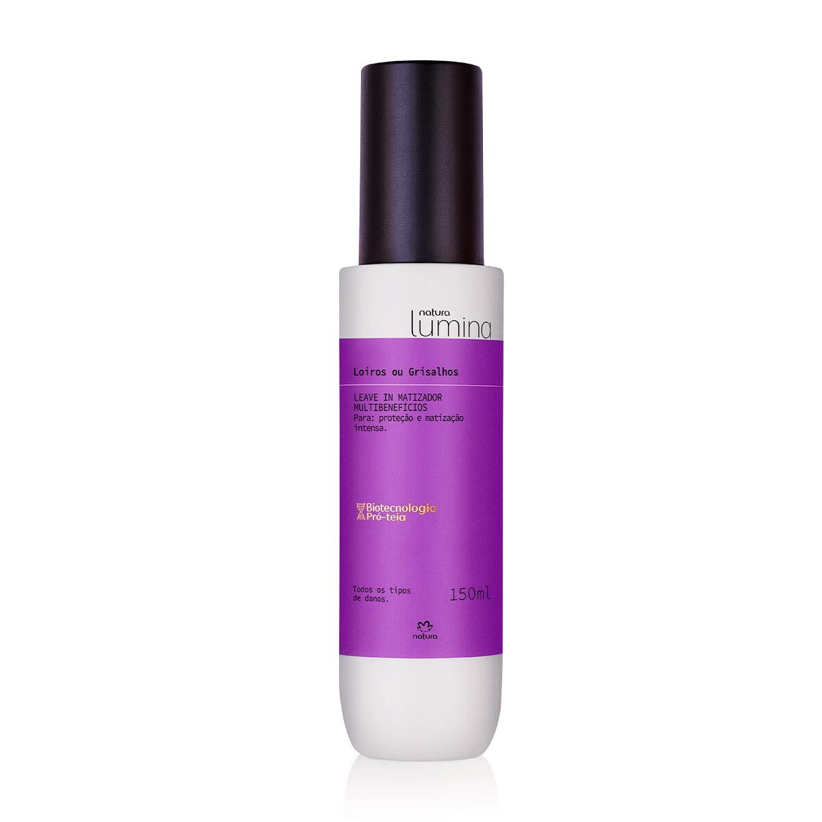 Natura LUMINA Leave-in Matizador Multibenefícios Cabelos Loiros Grisalhos / Leave-in Multibills Multibecy Blondes And Gray - 150ml