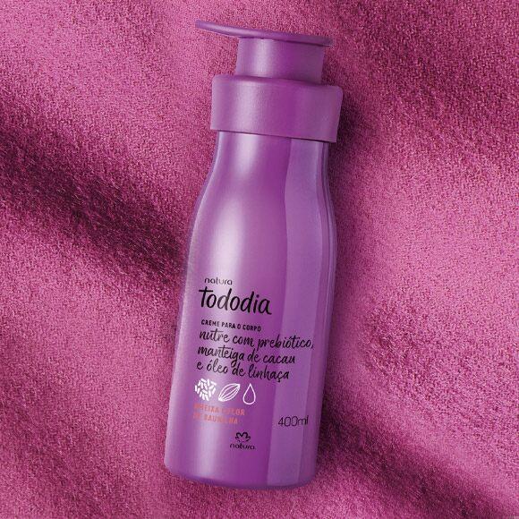 Natura TODODIA Ameixa Flor Baunilha / Nutritious Deodorant Cream For Body Plum And Vanilla Flower - 400 Ml