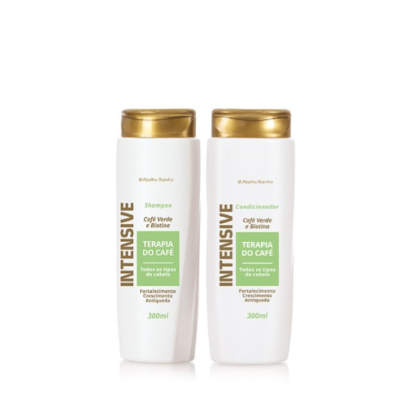 Abelha Rainha Shampoo & Conditioner Sets Anti Hair Loss Growth Treatment Therapy Coffee Kit 2x300ml - Abelha Rainha