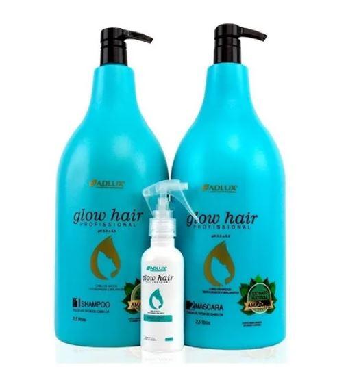 Adlux Brazilian Keratin Treatment Cuticle Sealing Natural Extract Professional Hydration Glow Hair 2x2,5L - Adlux