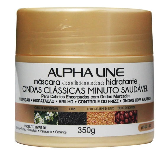 Alpha Line Hair Care Classic Waves Wavy Hair Treatment  Anti Frizz Softness Mask 350g - Alpha Line