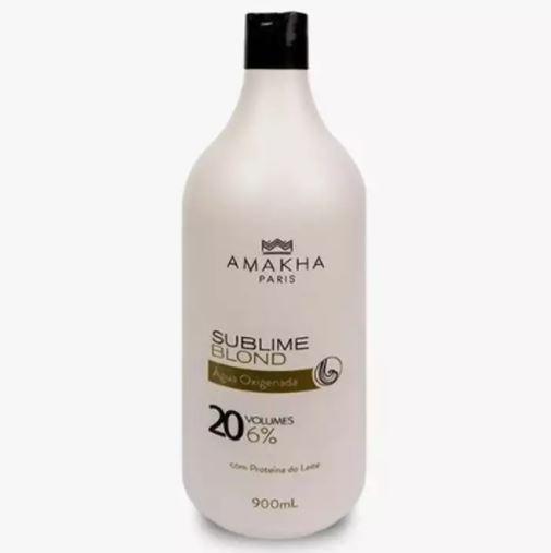 Amakha Brazilian Keratin Treatment Sublime Blond OX 20 Vol. 6% Hydrogen Peroxide Discoloration 900ml - Amakha