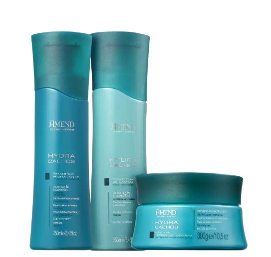 Amend Brazilian Keratin Treatment Hydra Curls Control Expertise Curly Wavy Hair Treatment Kit 3 Products - Amend