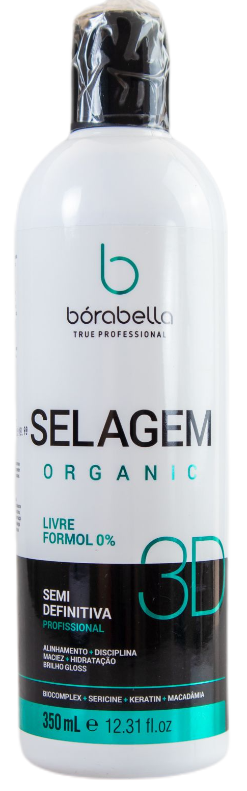 Borabella Brazilian Keratin Treatment Semi Definitive 3D Organic Sealing Formol Free Progressive 350ml - Borabella