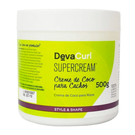 Natural Super Curls Coconut Modeler Cream Mask Hair Style Shape 500g - Deva Curl