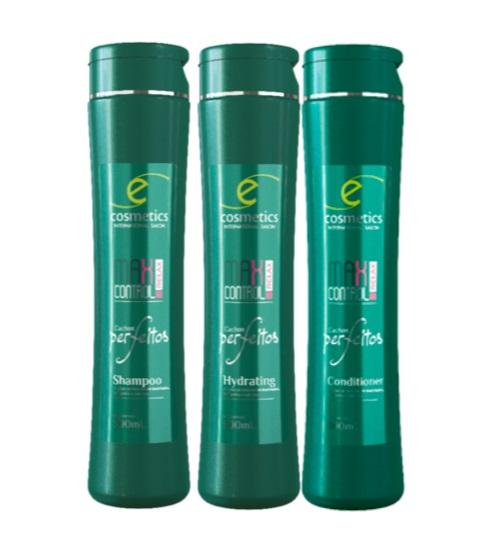 Ecosmetics Brazilian Keratin Treatment Perfect Curls Definition Moisturizing Hydration Treatment Kit 3x300 - Ecosmetics