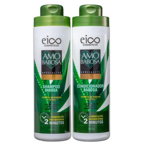 Eico Brazilian Keratin Treatment Spécialité Love Babosa Aloe Vera Castor Oil Biotin Nourishing Kit 2x800ml - Eico