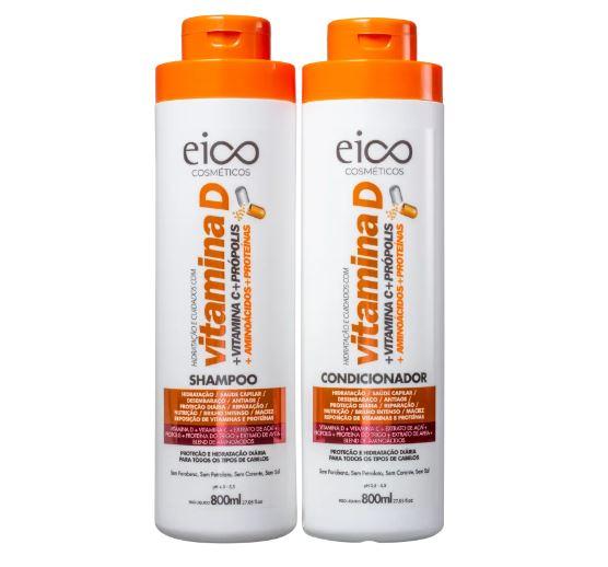 Eico Brazilian Keratin Treatment Vitamin C + Propolis Amino Acids Proteins Replacement Treatment Kit 2x800 - Eico