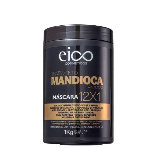 Eico Hair Mask Cassava Manioc 10x1 Treatment Moisturizing Anti Aging & Frizz Mask 1Kg - Eico