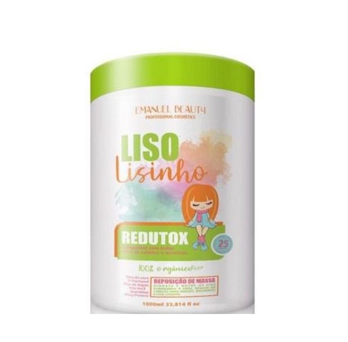 Emanuel Beauty Brazilian Keratin Treatment Liso Lisinho Redutox Volume Reducer Anti Frizz Treatment 1L - Emanuel Beauty