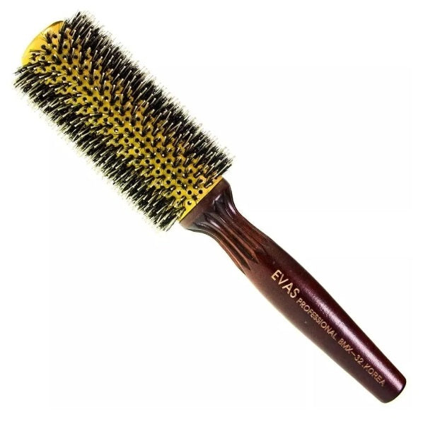 Evas Hairbrush Professional Combing Natural Boar / Nylon Bristles Hair Styling Brush BMX 32 S - Evas
