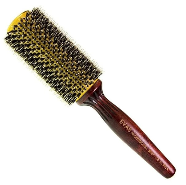 Evas Hairbrush Professional Combing Natural Boar / Nylon Bristles Hair Styling Brush BMX 38 S - Evas