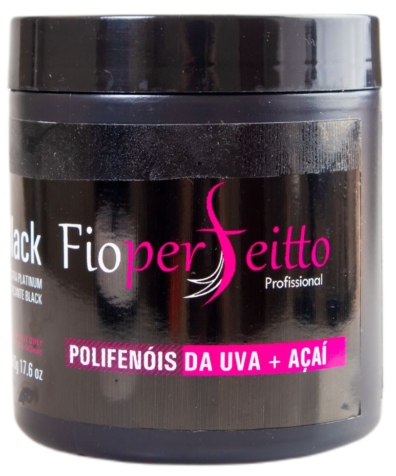Fio Perfeitto Acidifying Black Platinum Mask 500g - FioPerfeitto