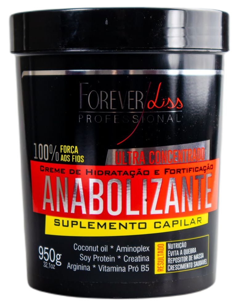 Forever Liss Brazilian Hair Treatment Anabolic Capillary Mask Strength and Nutrition 950gr - Forever Liss