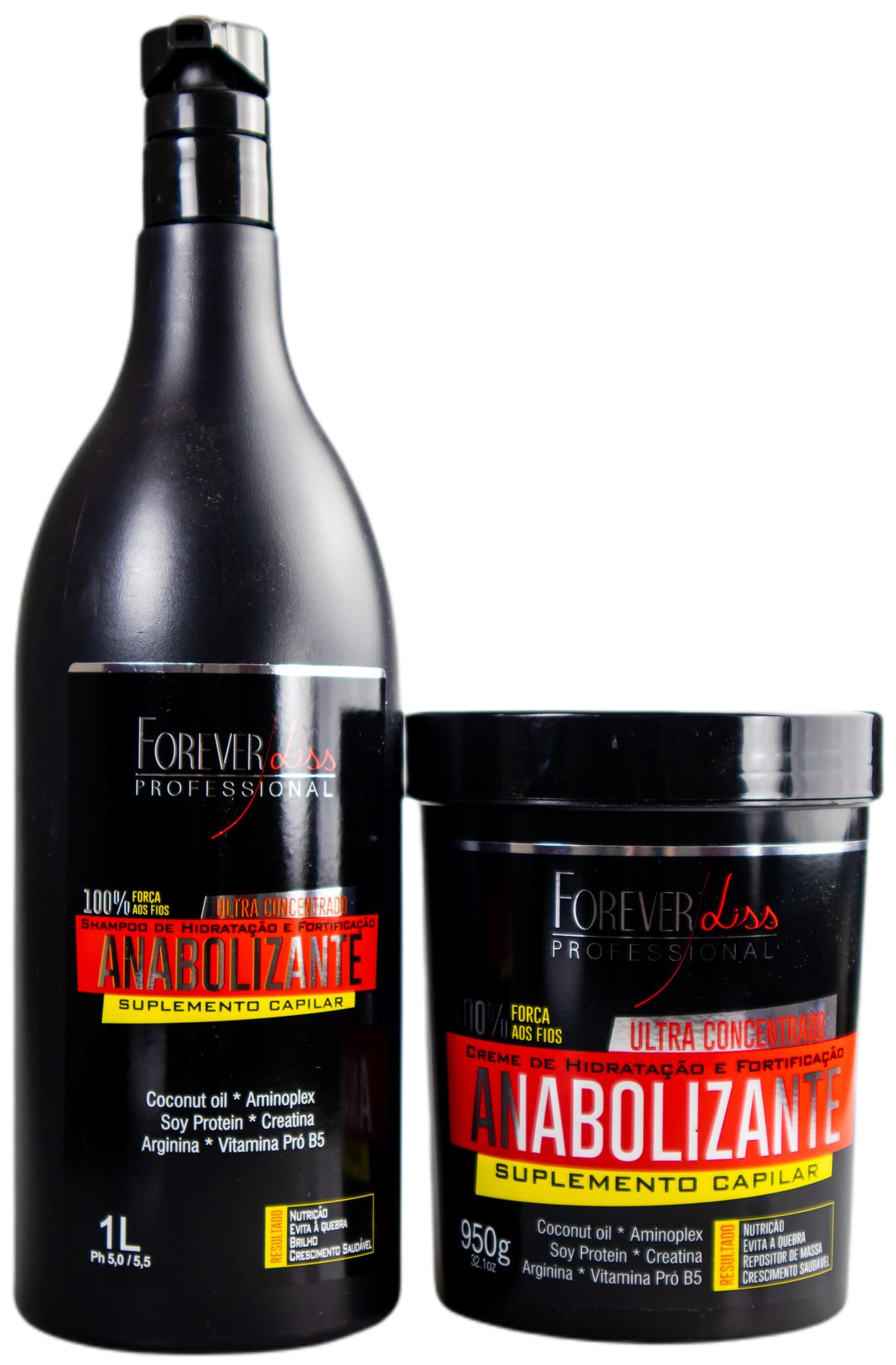 Forever Liss Brazilian Keratin Treatment Anabolic Capillary Strength and Nutrition Kit Professional 2x1 - Forever Liss