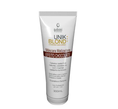 Gaboni Brazilian Keratin Treatment Brown Hair Intensifying Unik Blond Chocolate Effect Tinting Mask 300ml - Gaboni