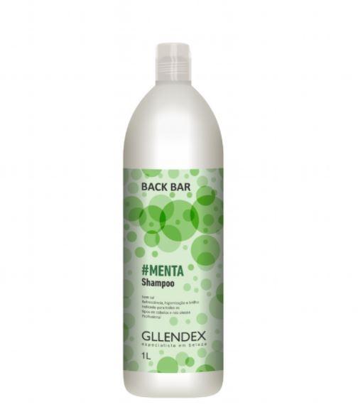 Gllendex Brazilian Keratin Treatment Back Bar Mint Salt Free Refreshment Lavatory Brightness Shampoo 1L - Gllendex