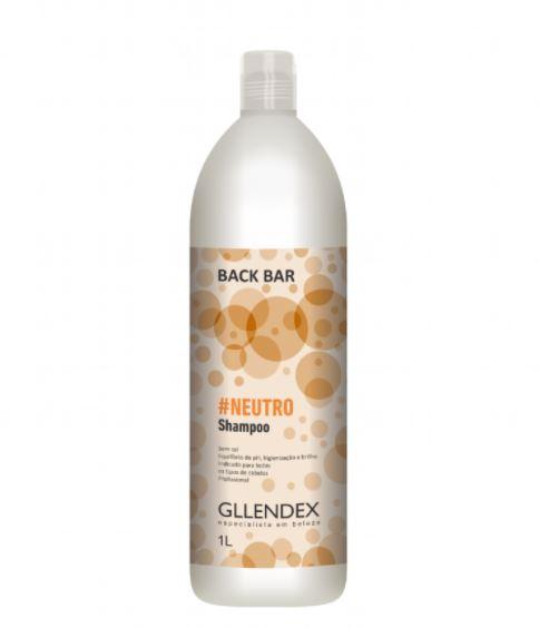 Gllendex Brazilian Keratin Treatment Back Bar Neutral Salt Free pH Balance Lavatory Brightness Shampoo 1L - Gllendex