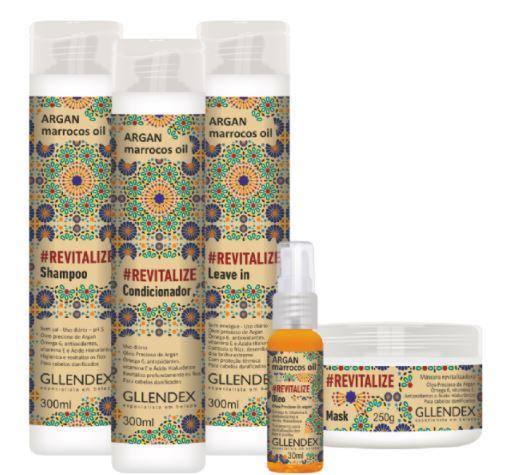 Gllendex Brazilian Keratin Treatment Damaged Hair Daily Use Treatment Argan Morocco Keratin Kit 5 Prod. - Gllendex