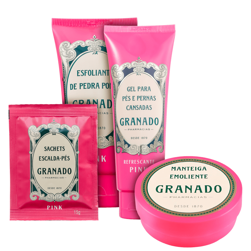 Granado Care for Skin Treatment Body Kits Kit Granado Pink SPA Relaxing for feet (4 Products)