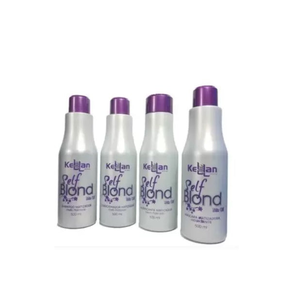 Kellan Hair Care Kits Self Blond Tinting Neutralizing Color Maintenance Hair Treatment Kit 4x500ml - Kellan