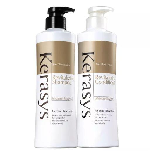 KeraSys Brazilian Keratin Treatment Keratin Herbal Extract Revitalizing Salon Treatment Kit 2x600ml - KeraSys