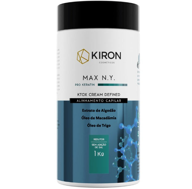 Kiron Brazilian Keratin Treatment Ktox Defined Cream Pro Keratin Max N.Y Alignment Treatment Deep Hair Mask 1Kg - Kiron