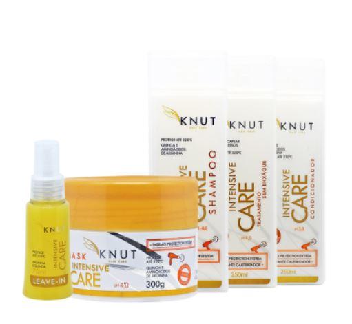 Knut Brazilian Keratin Treatment Intensive Care Hydration Softness Shine Anti Frizz Treatment Kit 5 Products - Knut