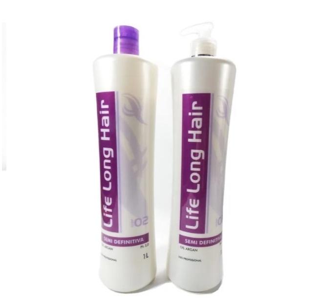 Life Long Hair Brazilian Keratin Treatment Semi Definitive Powered Sealing Straightening Hydration Kit 2x1L - Life Long Hair