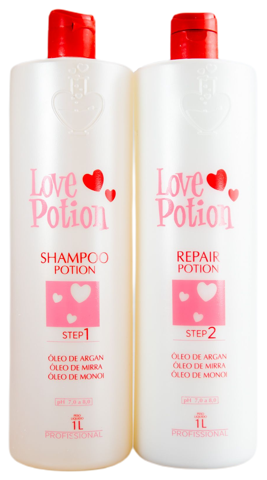 Love Potion Brazilian Keratin Treatment Brazilian Repair Argan Mirra Monoi Oils Keratin Treatment 2x1L - Love Potion