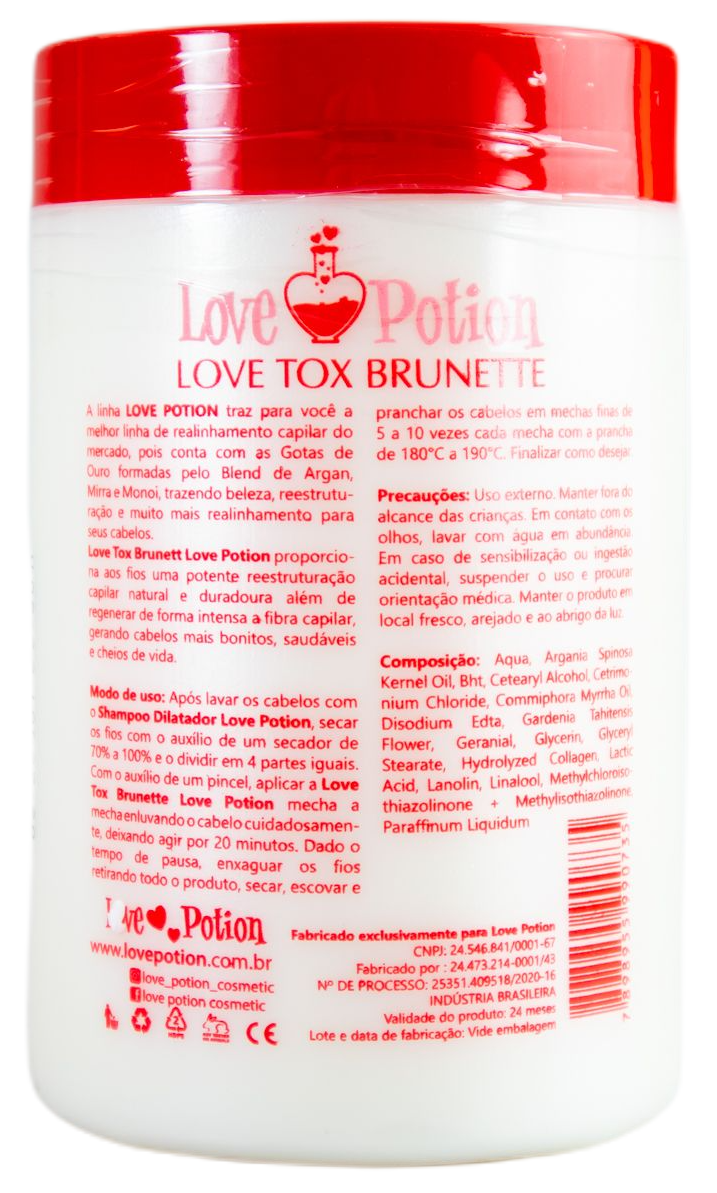 Love Potion Hair Mask Volume Reducer Treatment Love Tox Brunette Hair Mask Botox 1Kg - Love Potion