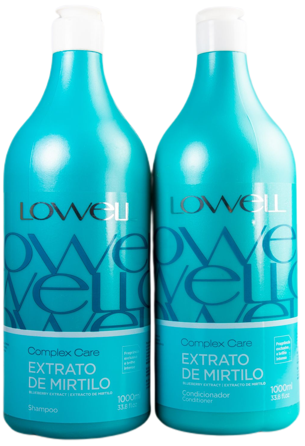 Lowell Brazilian Keratin Treatment Mirtilo Extract Shampoo and Conditioner Complex Care Hair Kit 2x1000ml - Lowell