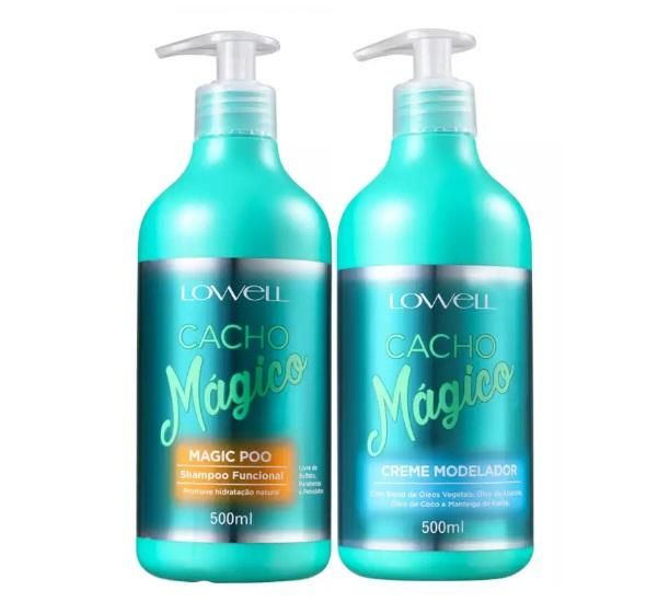 Lowell Brazilian Keratin Treatment Professional Magic Curls Shampoo and Modeling Shaper Cream 2x500ml - Lowell