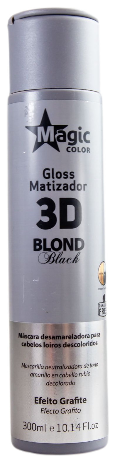 Magic Color Brazilian Keratin Treatment 3D Blond Black Treatment Tinting Gloss Mask Graphite Effect 300ml - Magic Color