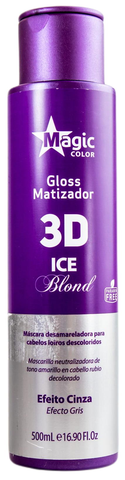 Magic Color Brazilian Keratin Treatment Brazilian Treatment Gray Effect Ice Blond 3D Tinting Gloss 500ml - Magic Color