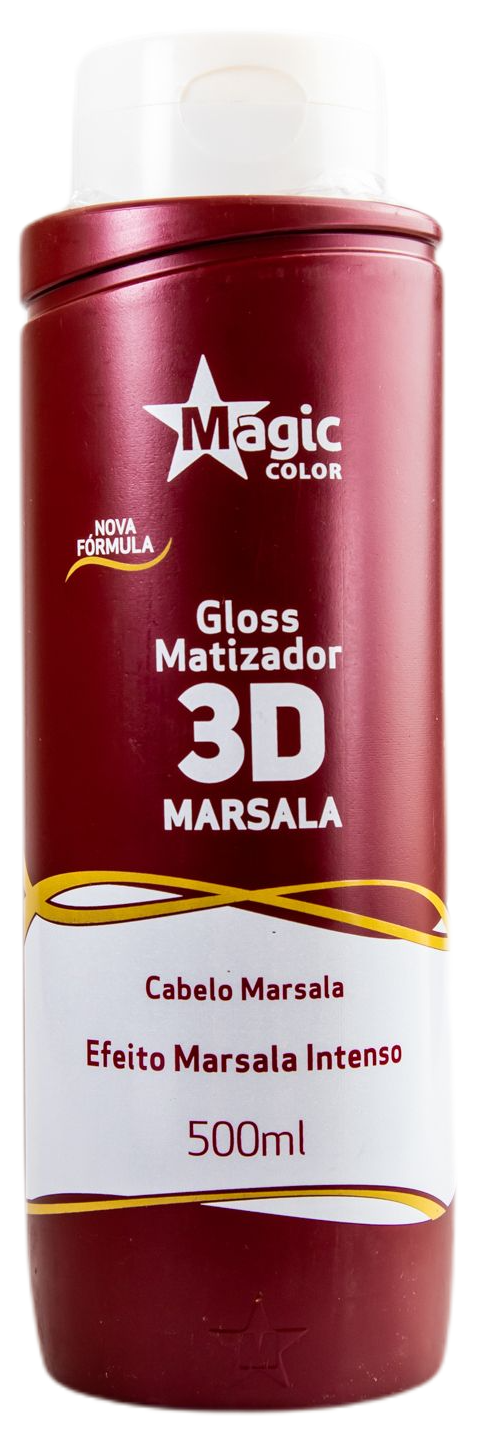 Magic Color Brazilian Keratin Treatment Intense Effect Red Marsala Treatment 3D Tinting Gloss Mask 500ml - Magic Color