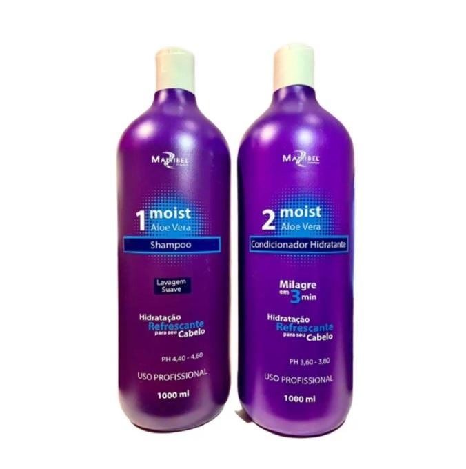 Mairibel Home Care Moist Aloe Vera 3 Minutes Miracle Moisturizing Treatment Kit 2x1L - Mairibel