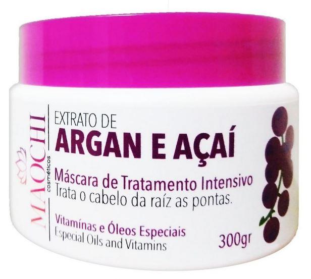 Maochi Hair Mask Intensive Treatment Argan Açaí Organic Hydration Treatment Mask 300g - Maochi