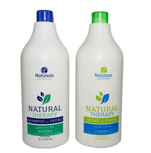 Natureza Cosmetics Brazilian Keratin Treatment Professional Keratin Natural Therapy Cocumber Hair Treatment 2x1L - Natureza